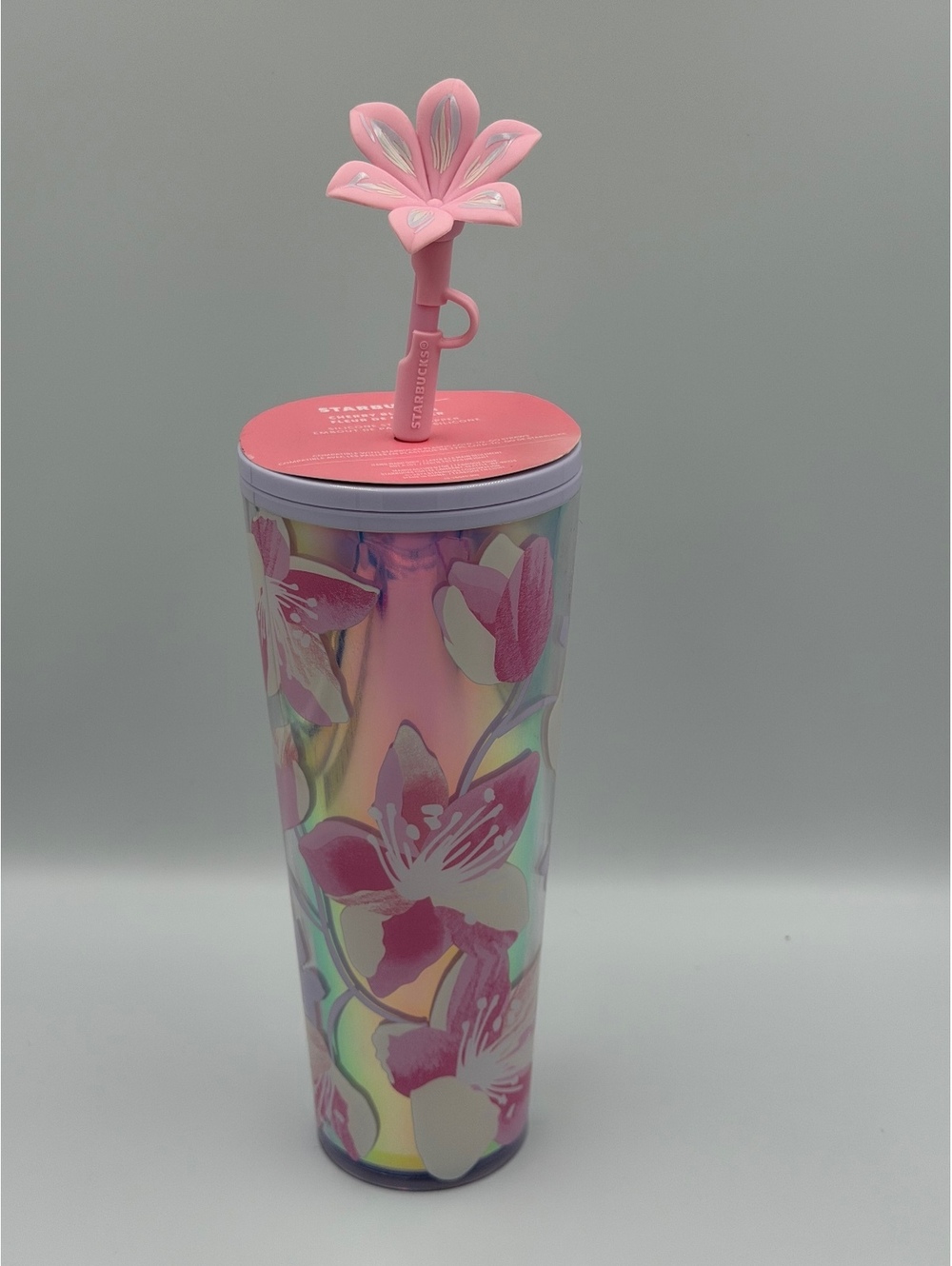NWT Limited edition Starbucks Cherry Blossom Tumbler with Flower Straw Topper